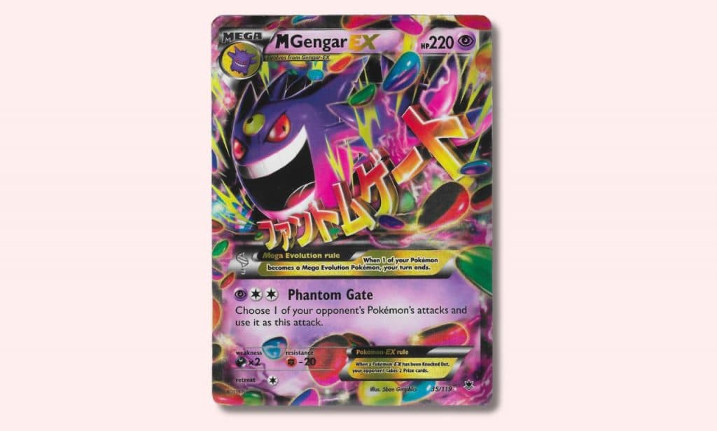 Gengar M-EX Pokemon card.