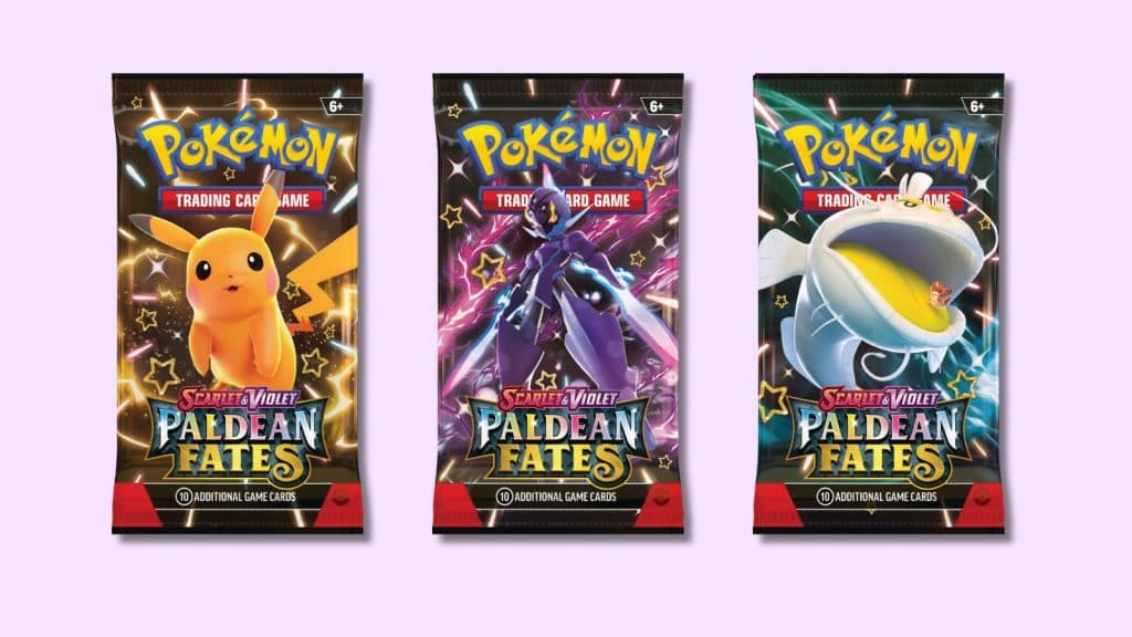 Paldean Fates Pokemon Booster Packs.