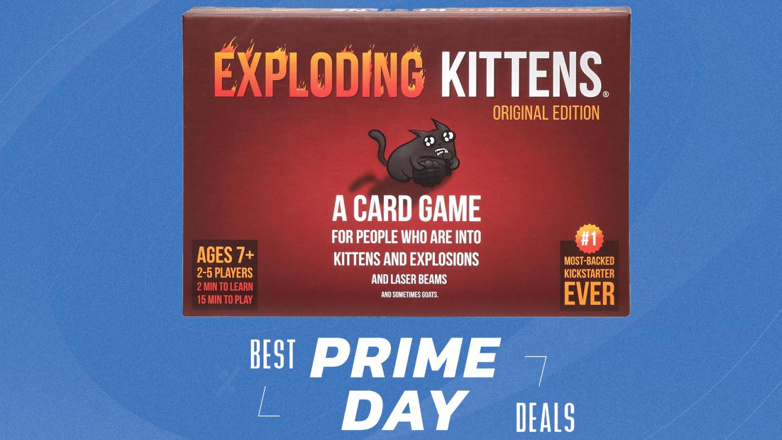 Exploding Kittens on Prime Day Background
