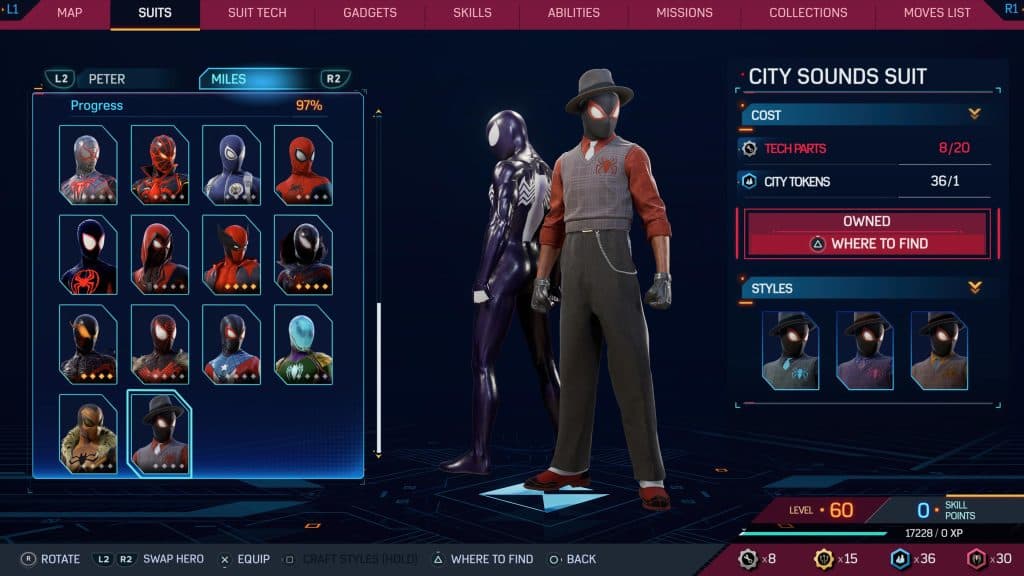 City Sounds suit from Marvel's Spider-Man 2
