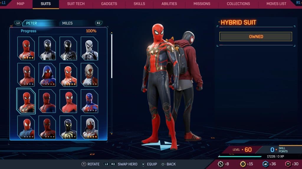 Hybrid suit from Marvel's Spider-Man 2