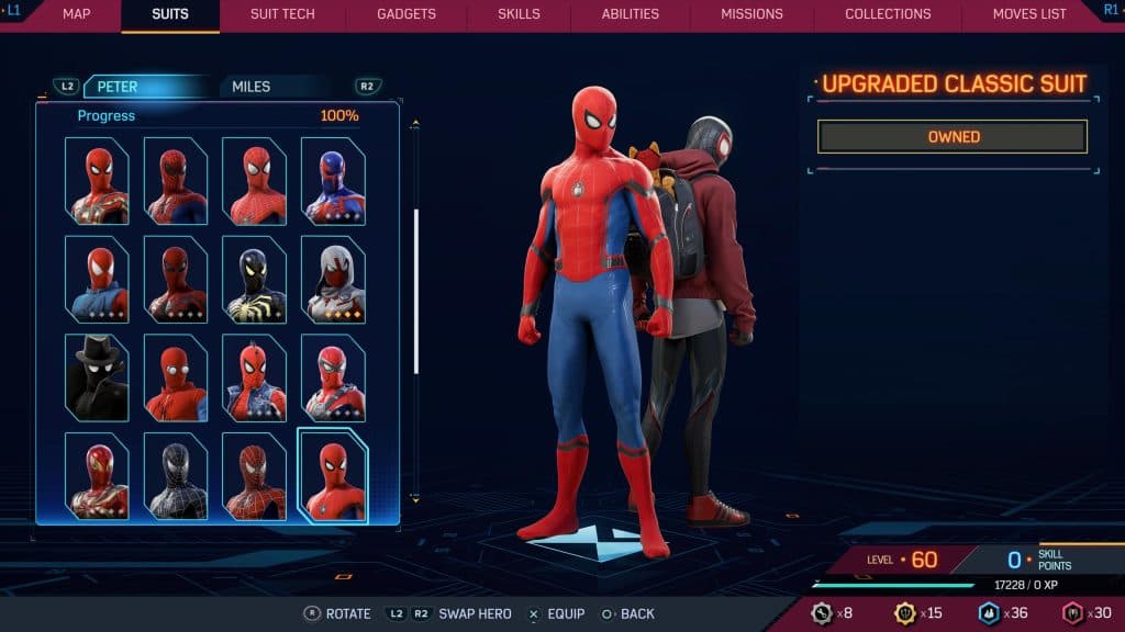 Upgraded Classic suit from Marvel's Spider-Man 2