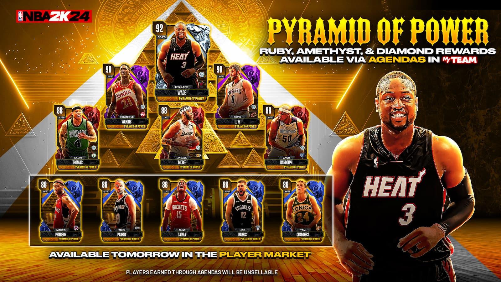 NBA 2K24 92 OVR Pyramid of Power Dwyane Wade collection
