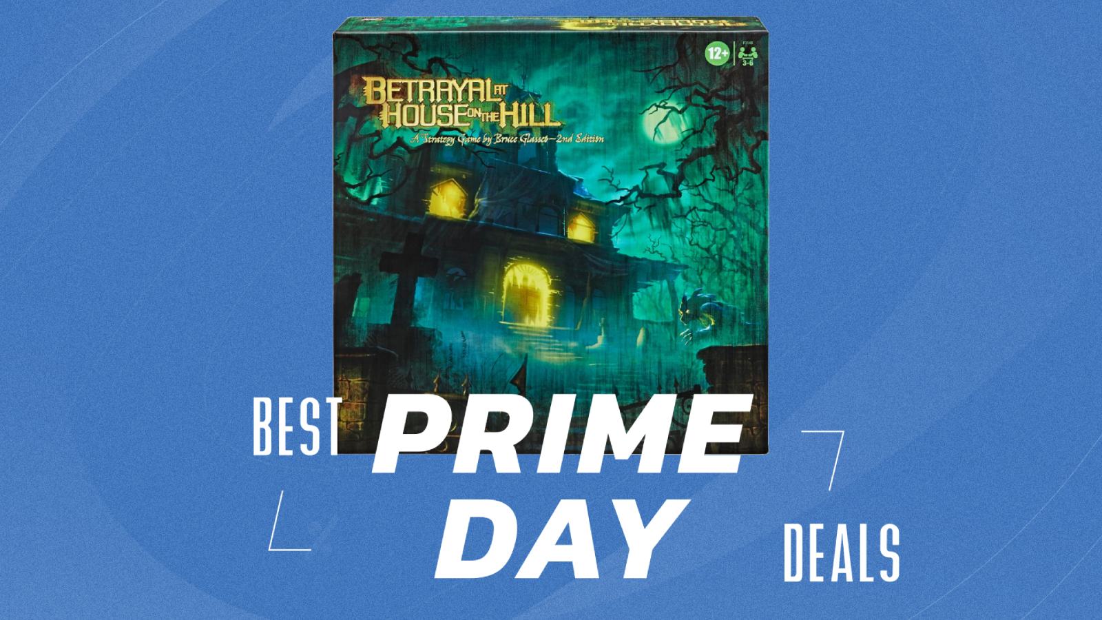 Betrayal game on blue Prime Day background
