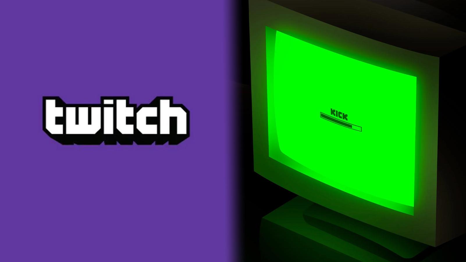 Twitch and Kick logos