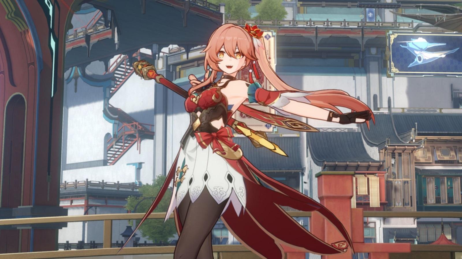 Guinaifen with her arms out in Honkai Star Rail