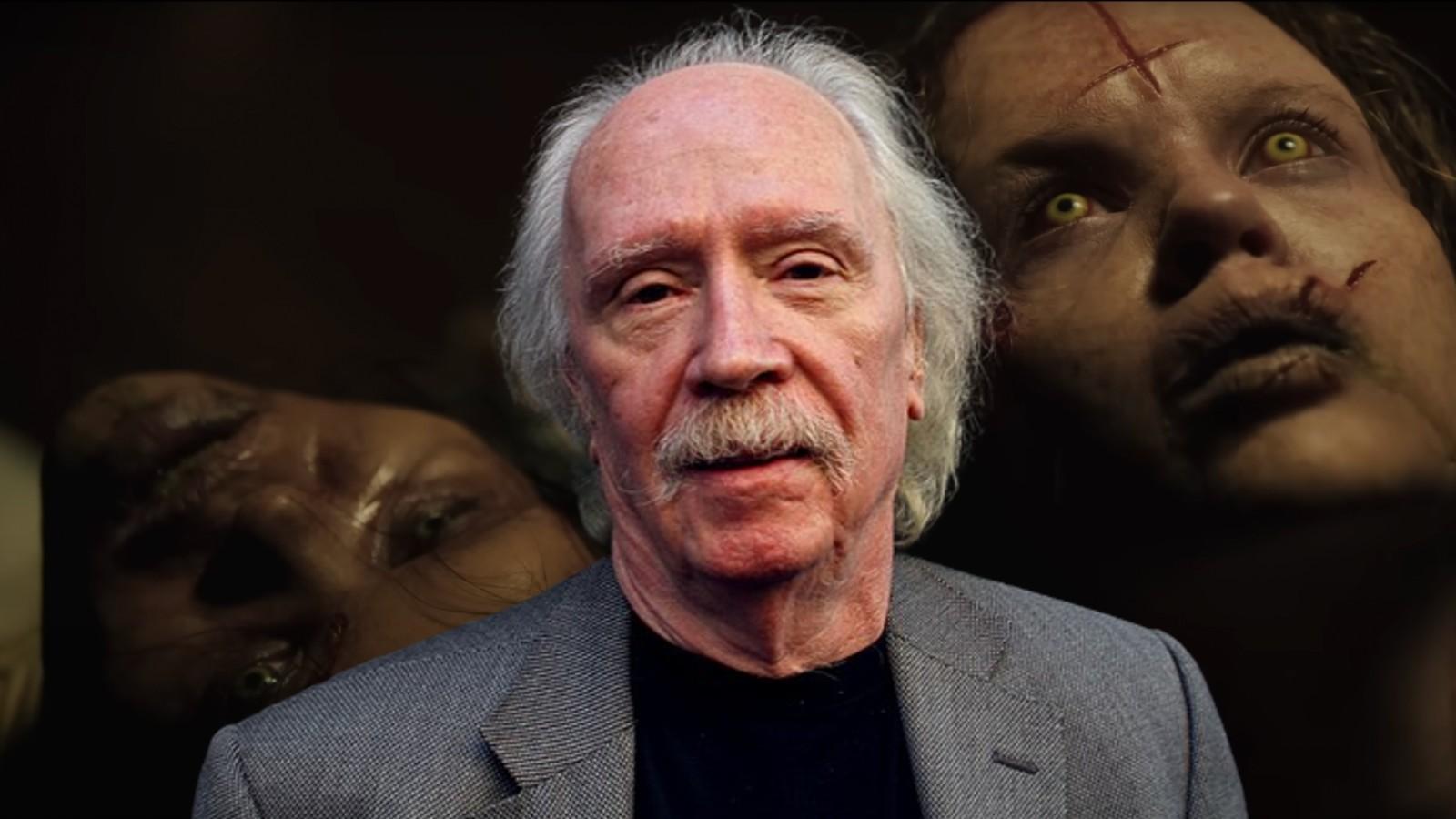 Image of John Carpenter and still from The Exorcist: Believer trailer
