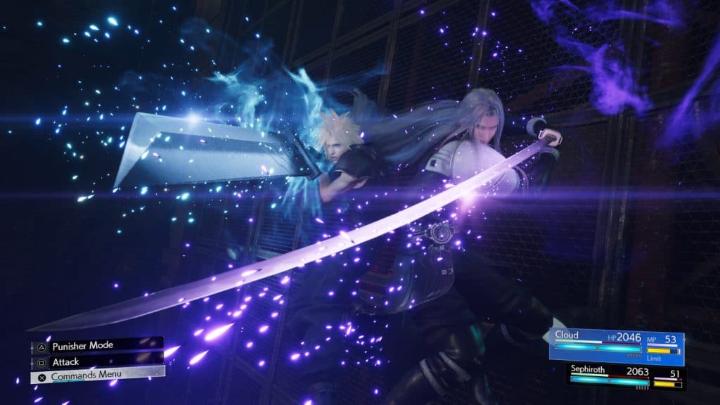 Cloud and Sephiroth working together in battle in FF7 Rebirth