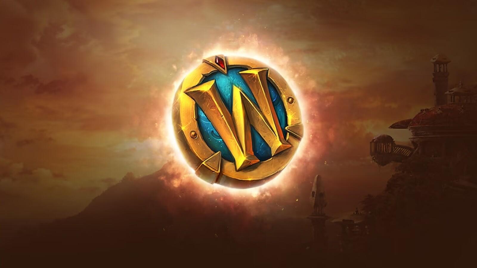 A WoW Token sits on an Azeroth background