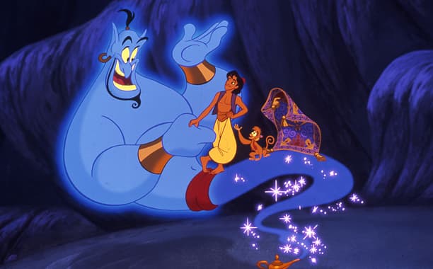 Robin William's genie in Aladdin