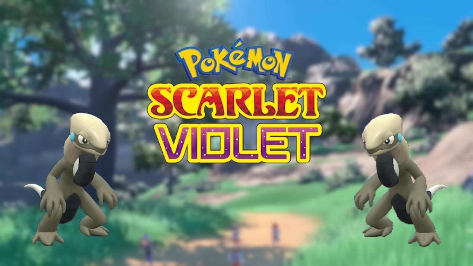 Two Shiny Cyclizar next to Pokemon Scarlet & Violet logo.