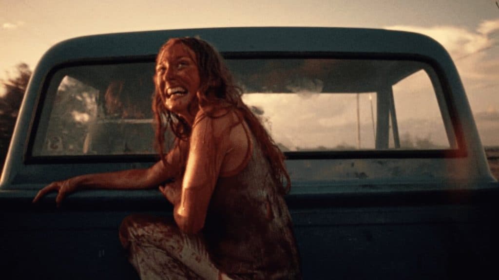 Sally at the end of The Texas Chain Saw Massacre
