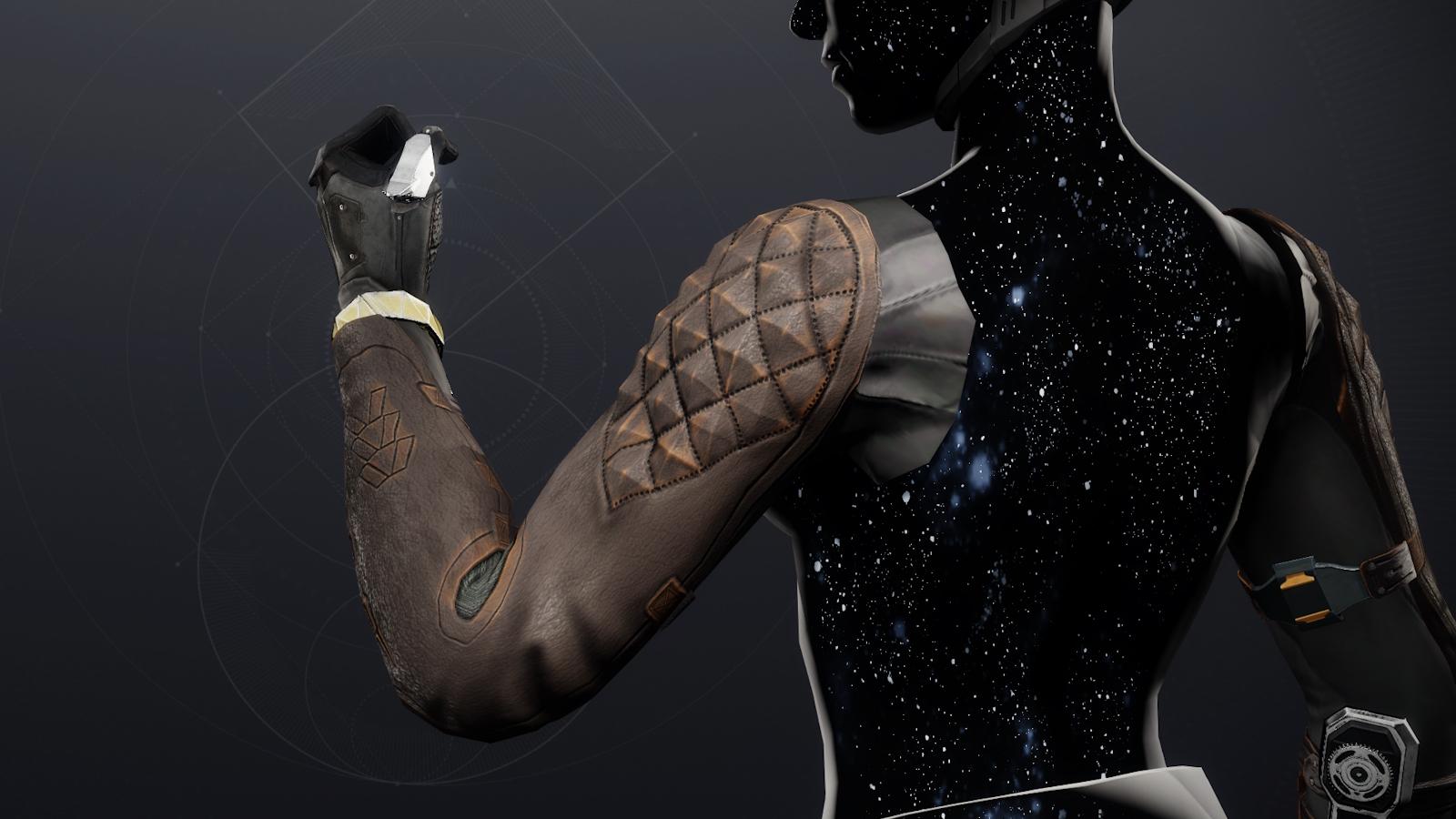 Mechaneer's Tricksleeves Exotic Armor piece in Destiny 2 that buffs sidearms.