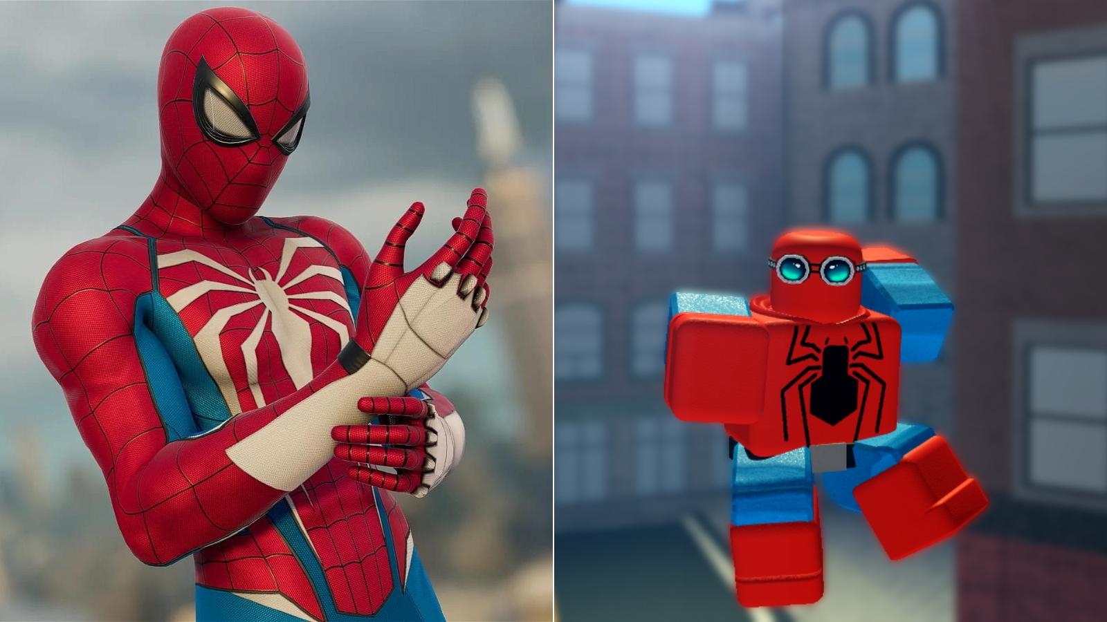 Spider-Man PS5 and Roblox version