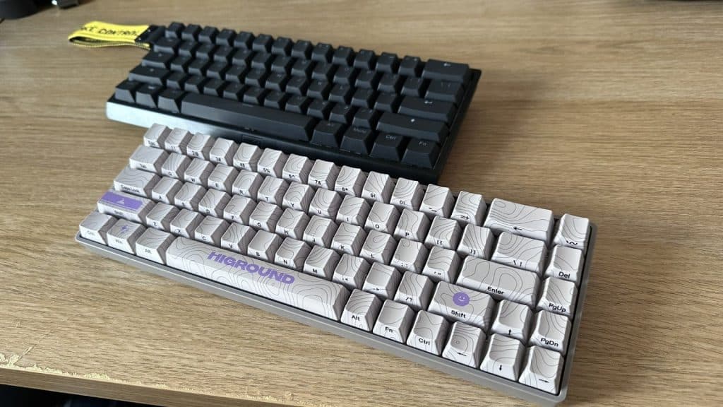 Higround keyboard next to wooting keyboard