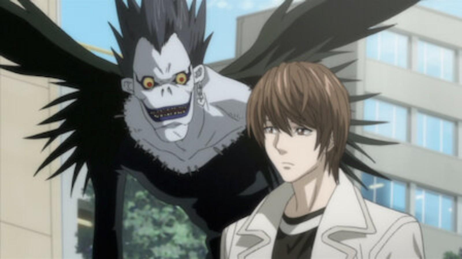 Light and Shinigami Ryuk in Death Note