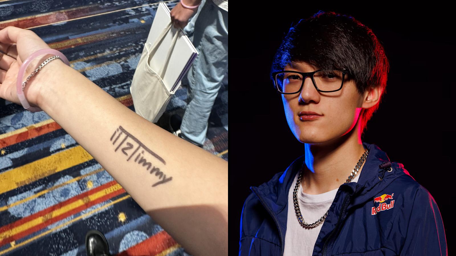 iiTzTimmy defends fan's arm tattoo of his name