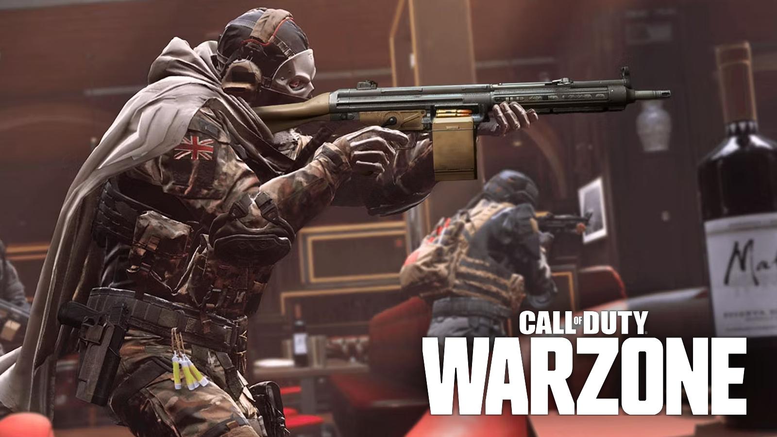 Warzone operator using Rapp H LMG with Call of Duty Warzone logo in bottom right corner