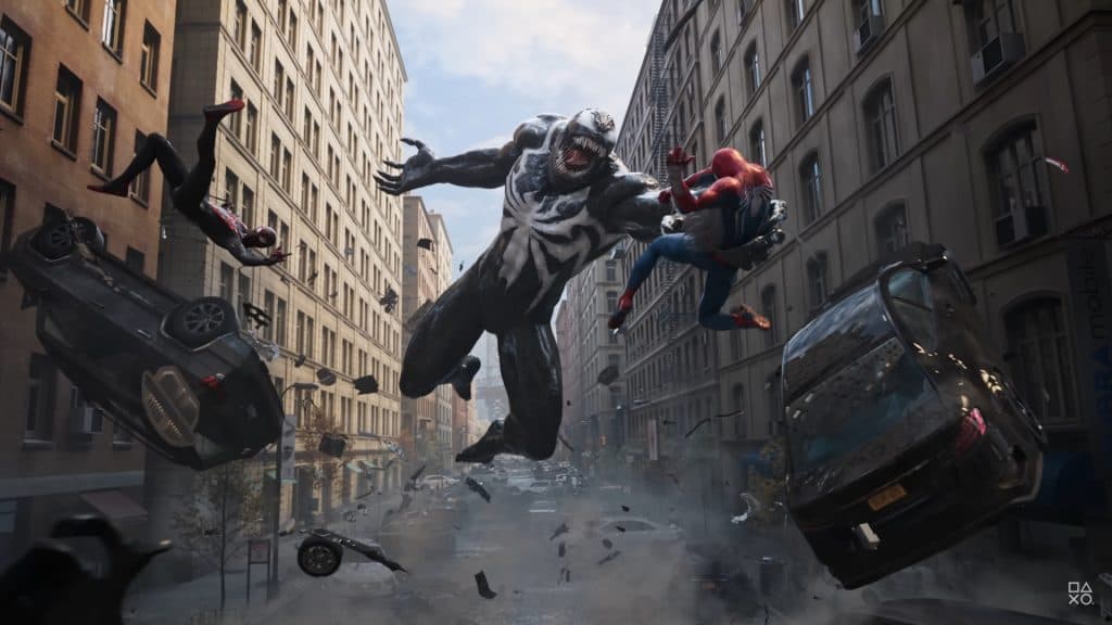 A screenshot from the game Spider-Man 2