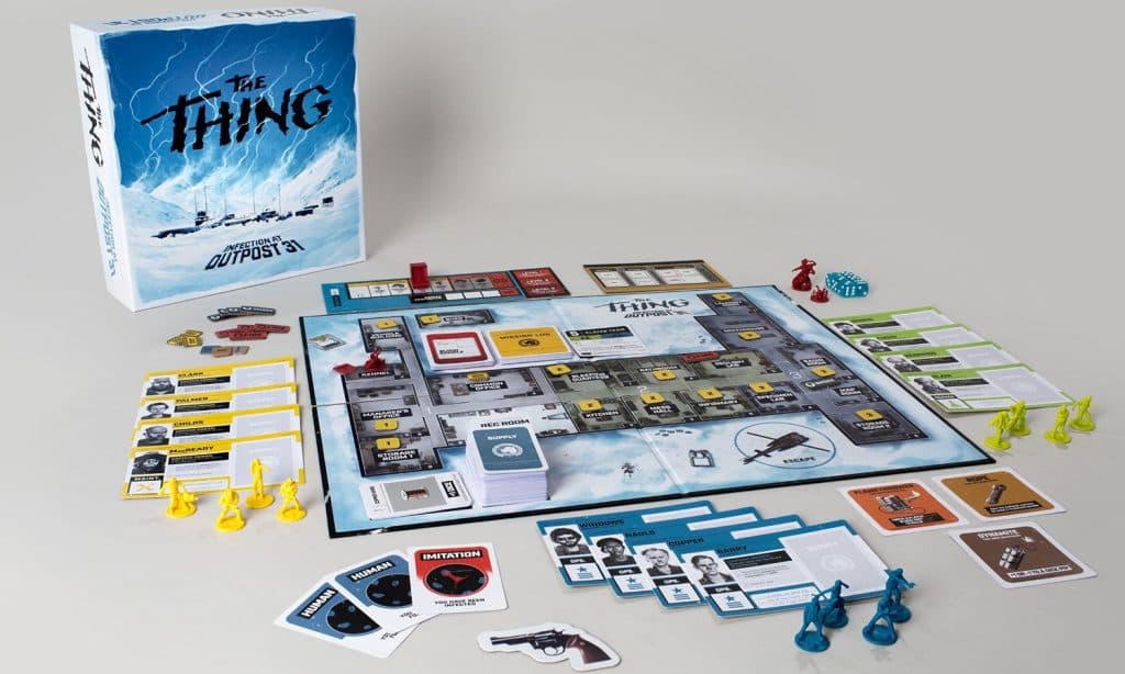 The Thing board and game pieces