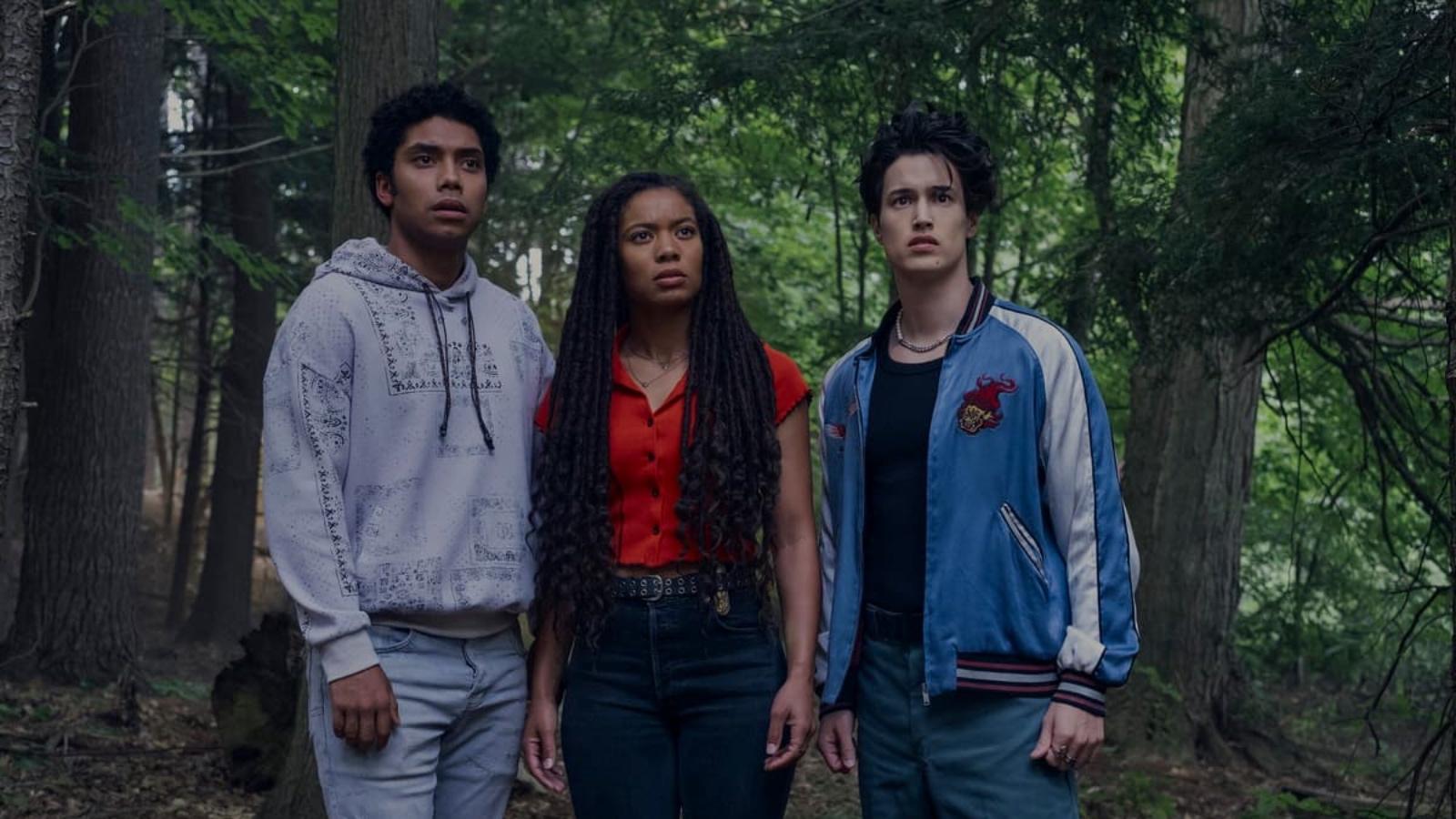 Chance Perdomo, Jaz Sinclair, and Derek Luh in Gen V as Andre, Marie, and Jordan