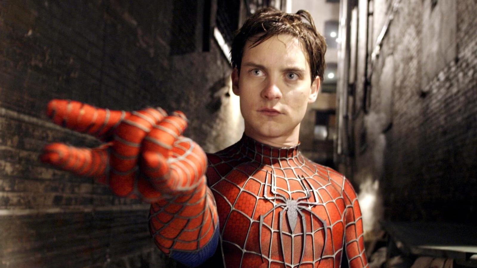 Tobey Maguire in Spider-Man 2002 as Peter Parker