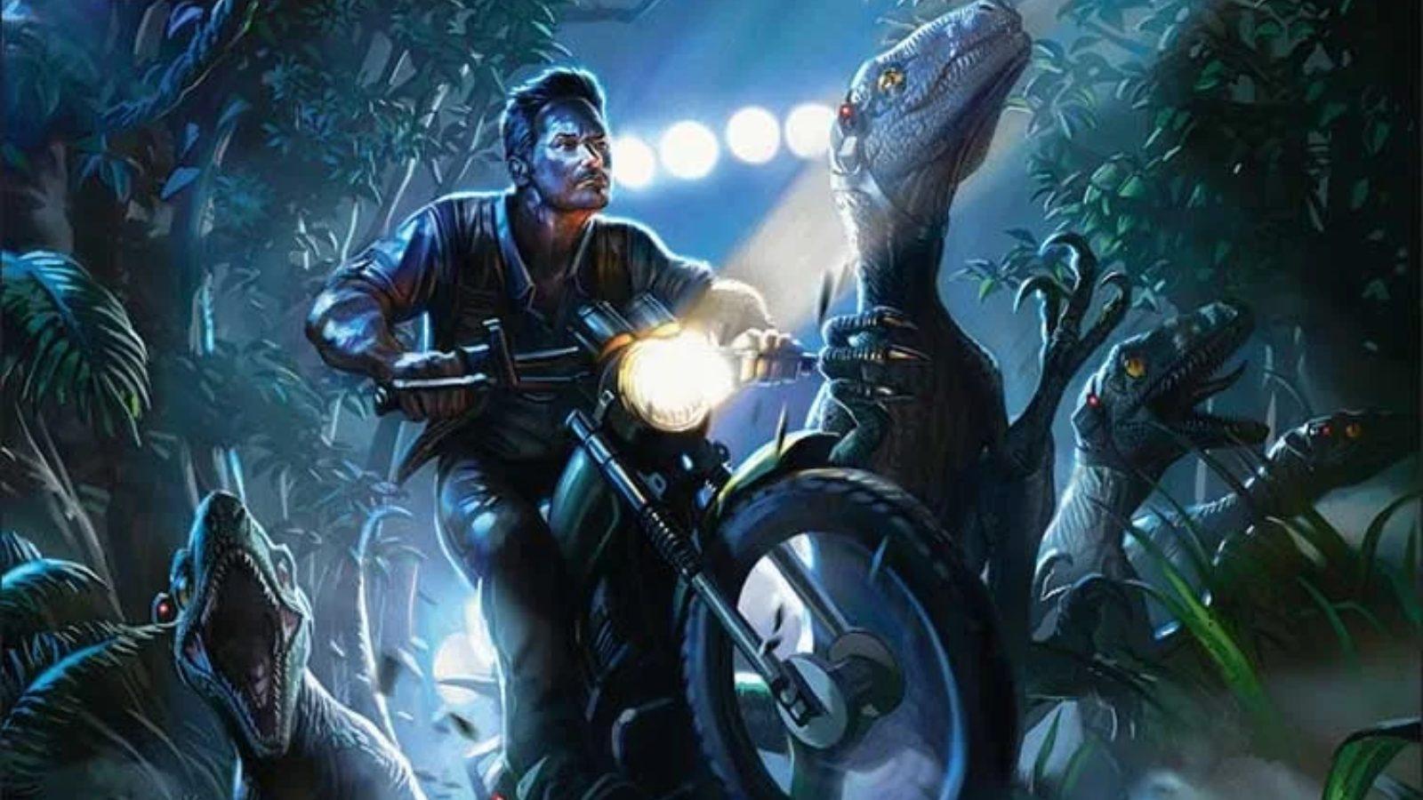 MTG Jurassic World Chris Pratt on Motorbike
