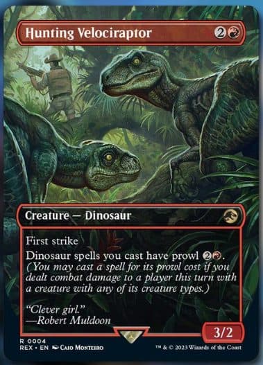 Jurassic Park MTG card Hutning Velociraptors