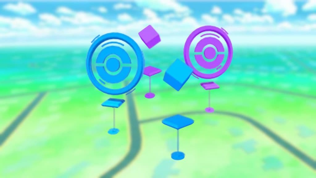 Pokemon Go pokestops that have been spun and not spun are similar colors.