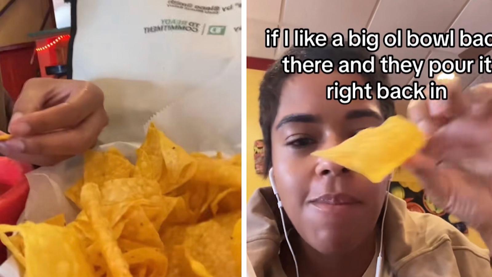 do mexican restaurants reuse free chips?