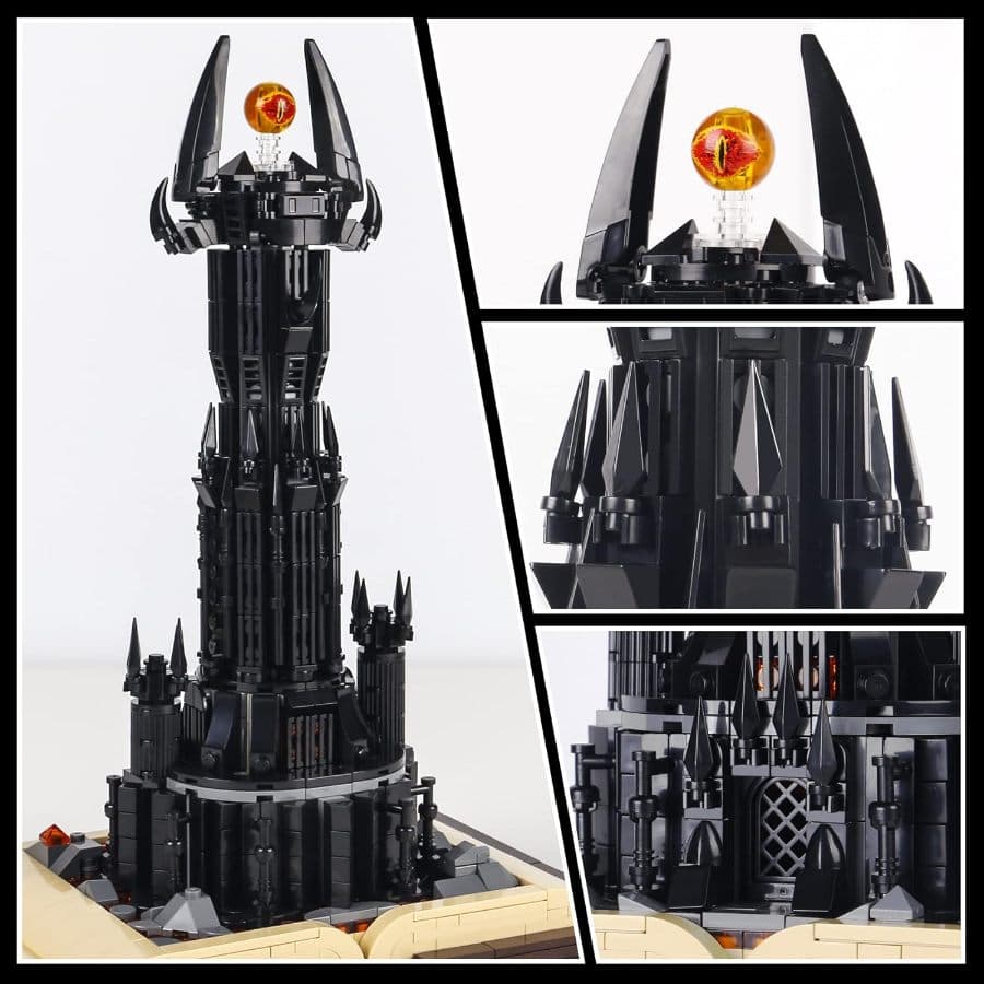 Lego-style Lord of the Rings tower close-ups