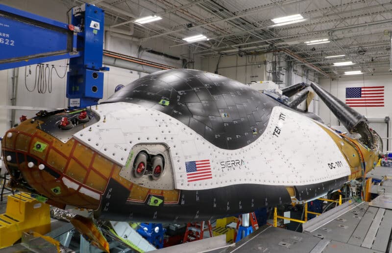 Image of the Dream Chaser space plane under construction