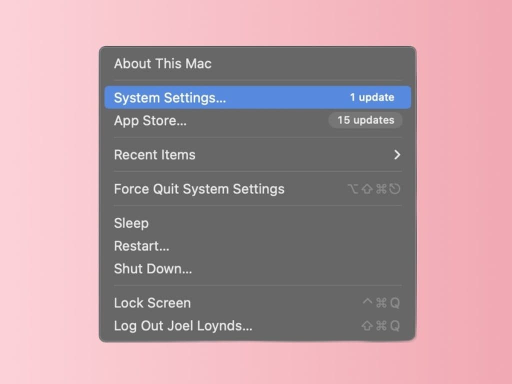 System Settings in MacOS Sonoma