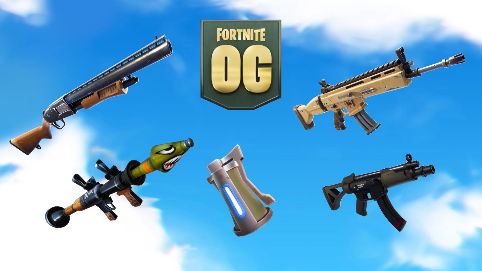 Fortnite OG Vaulted and Unvaulted weapons list