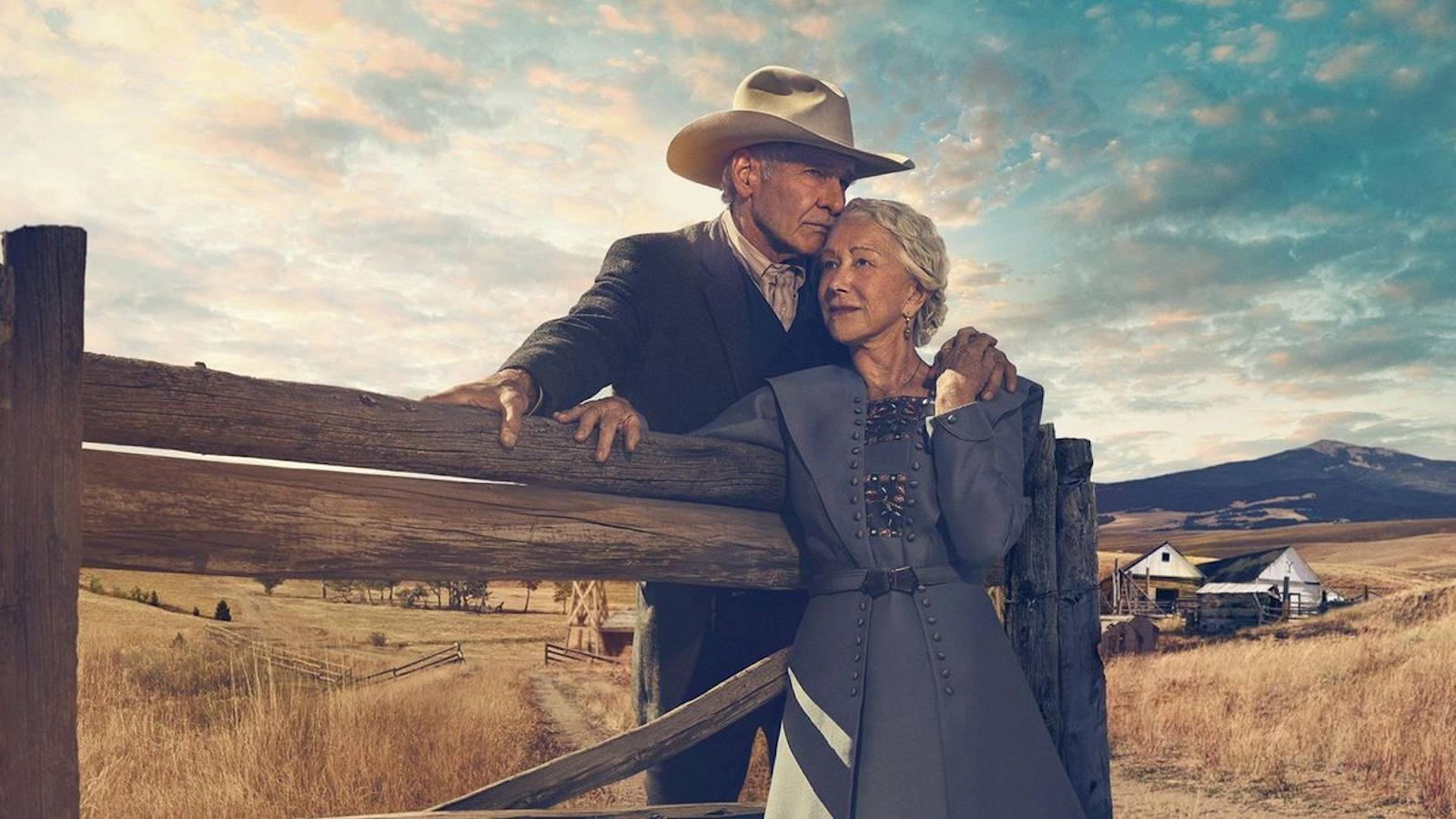 Harrison Ford and Helen Mirren in Yellowstone 1923 Jacob and Cara