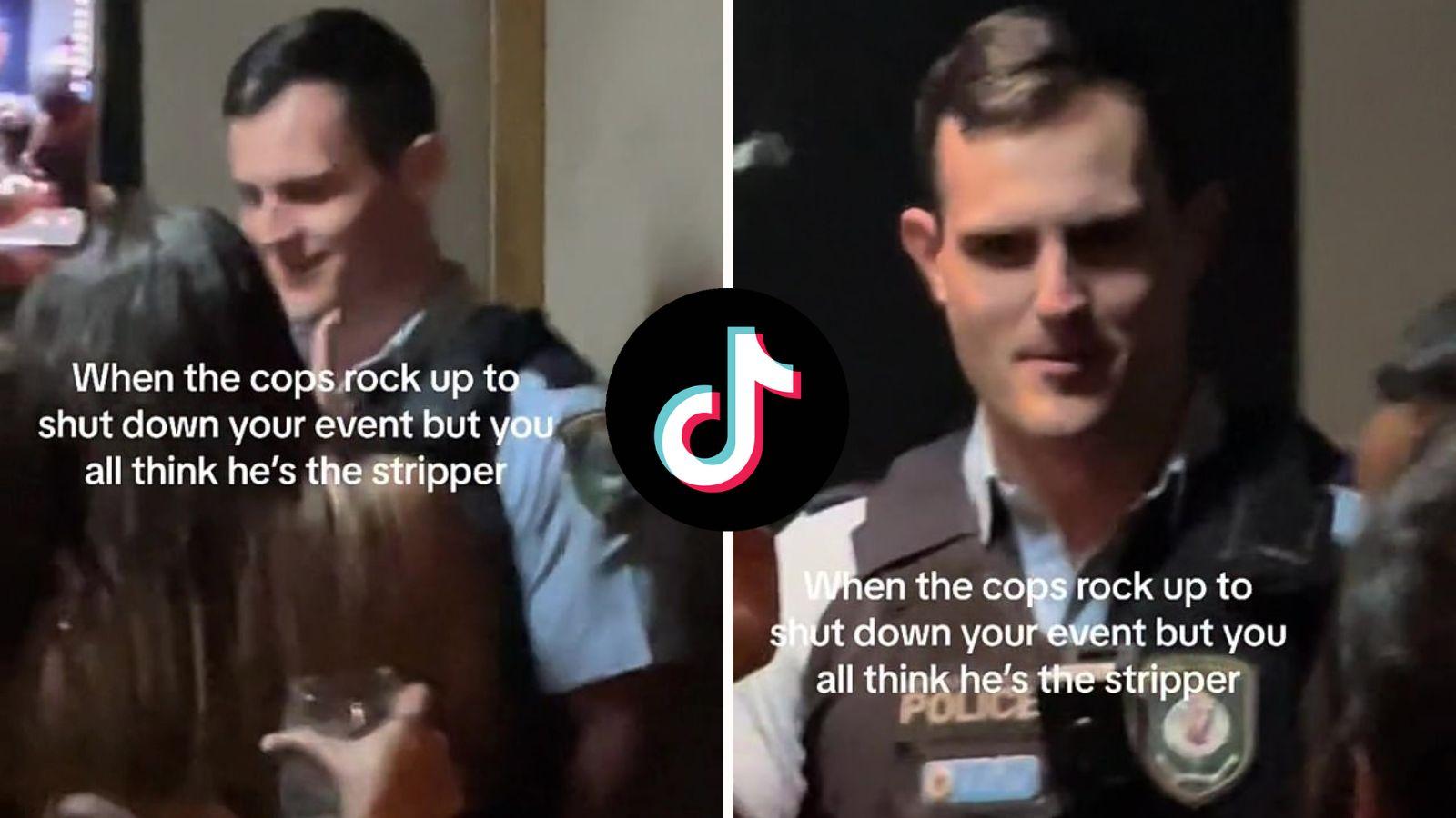 Cop mistaken for stripper after breaking up rowdy house party