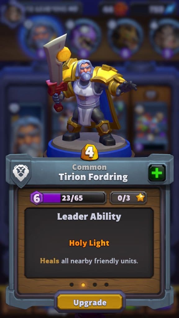Tirion Fordring in Warcraft Rumble
