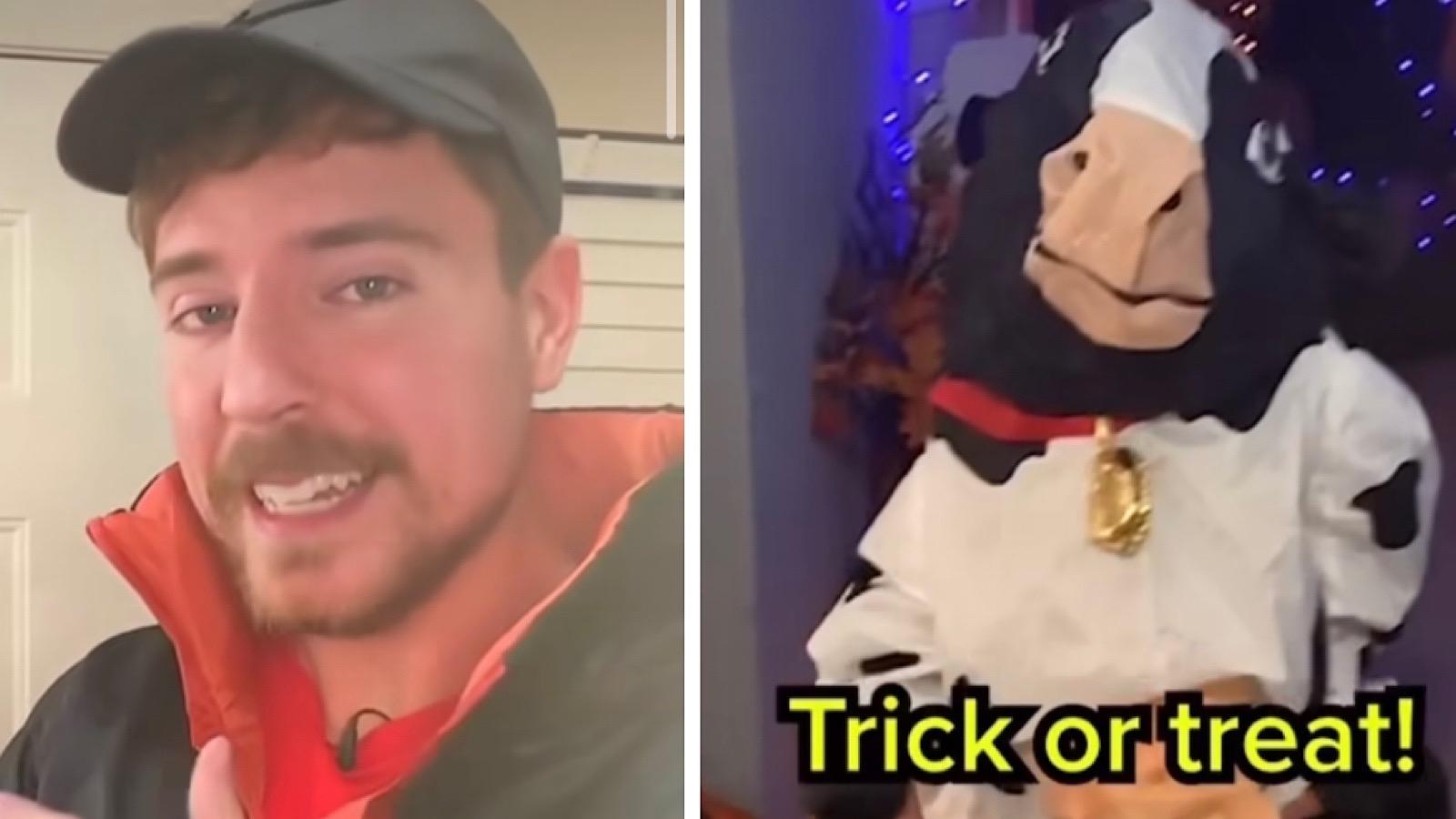 mrbeast gifts a trick-or-treater a free home for halloween