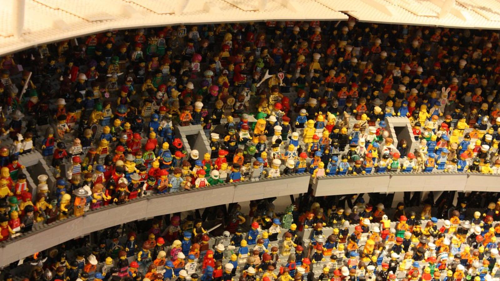 Lego stadium crowd