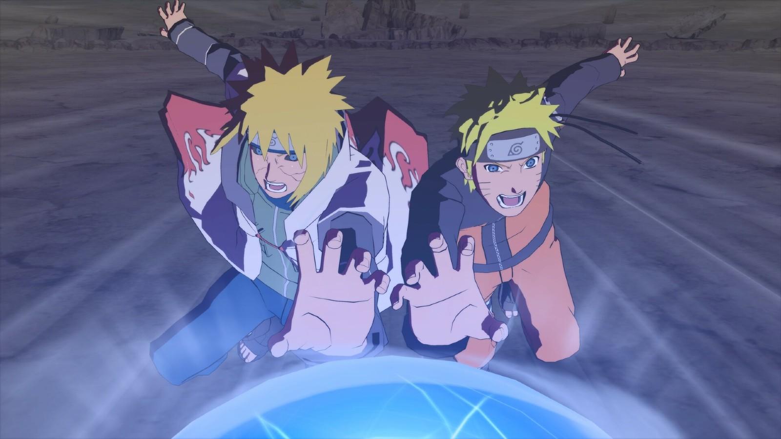 An image of Naruto and Minato from Naruto x Boruto Ultimate Storm Connections.