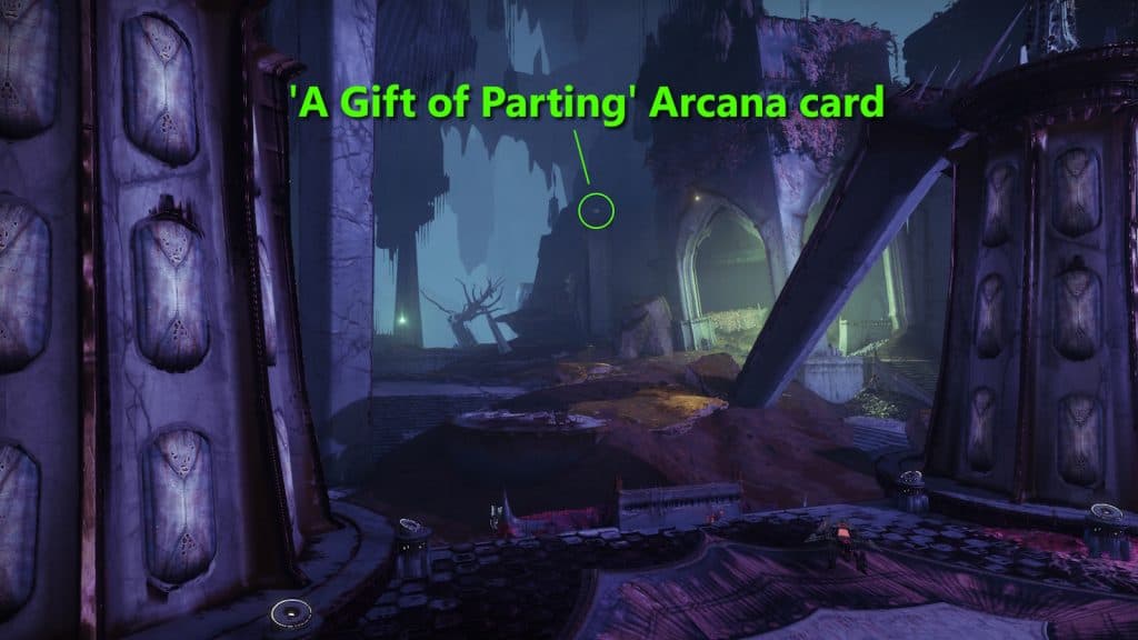 The A Gift of Parting Arcana Card location in Destiny 2's Altars of Summoning.