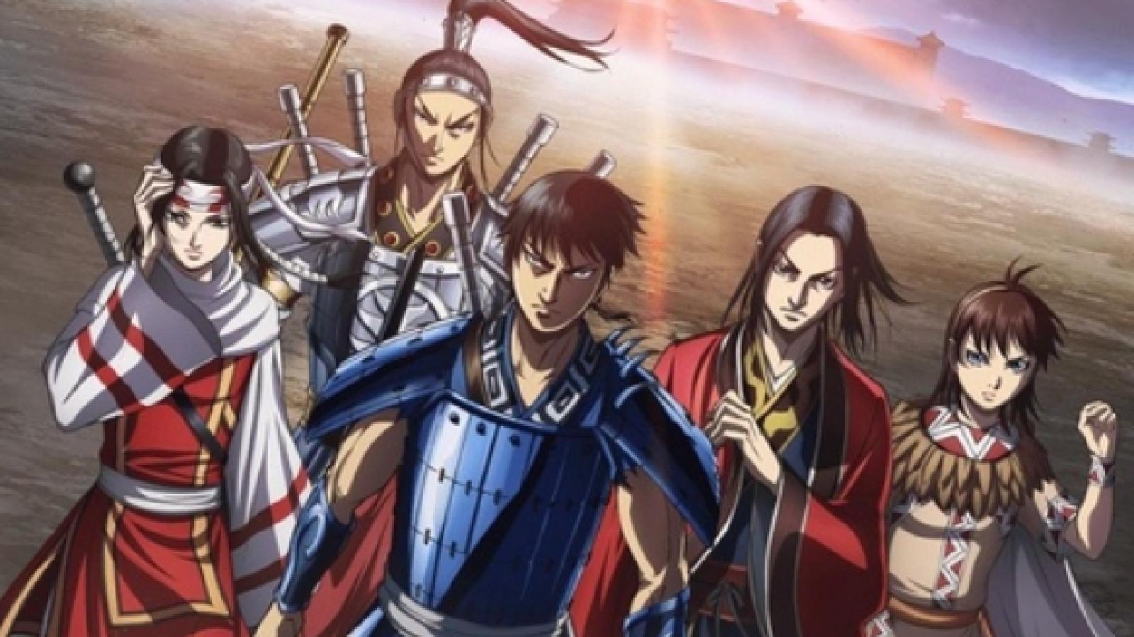 Kingdom anime official poster featuring the Qin army