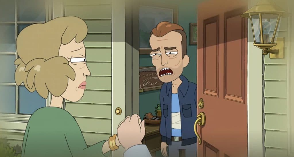 Still from Rick and Morty Season 7 Episode 4, 'That's Amorte'