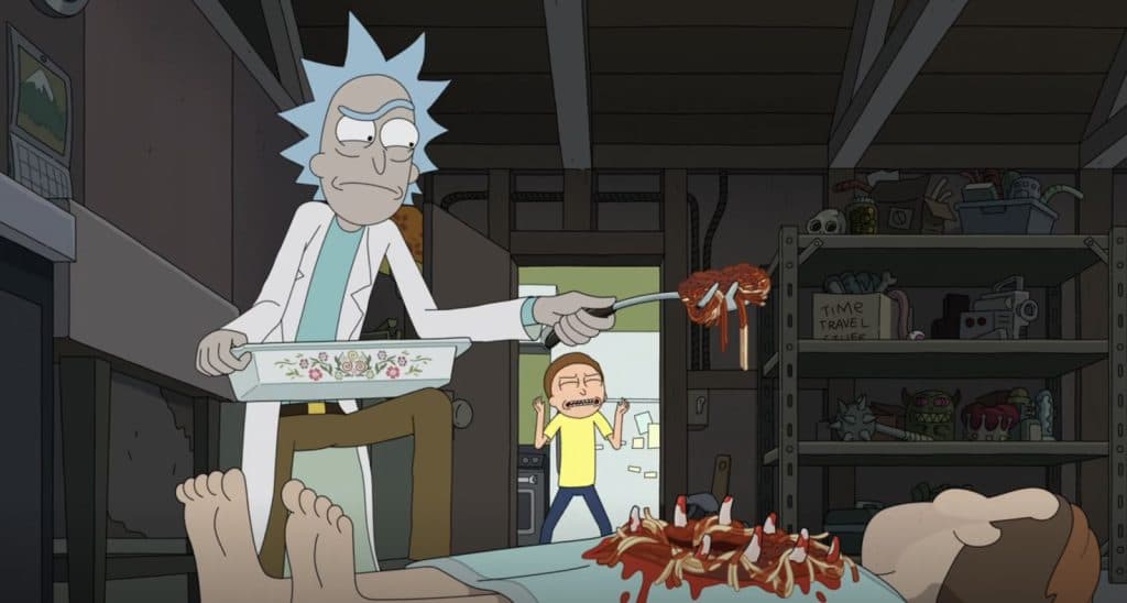 Still from Rick and Morty Season 7 Episode 4, 'That's Amorte'