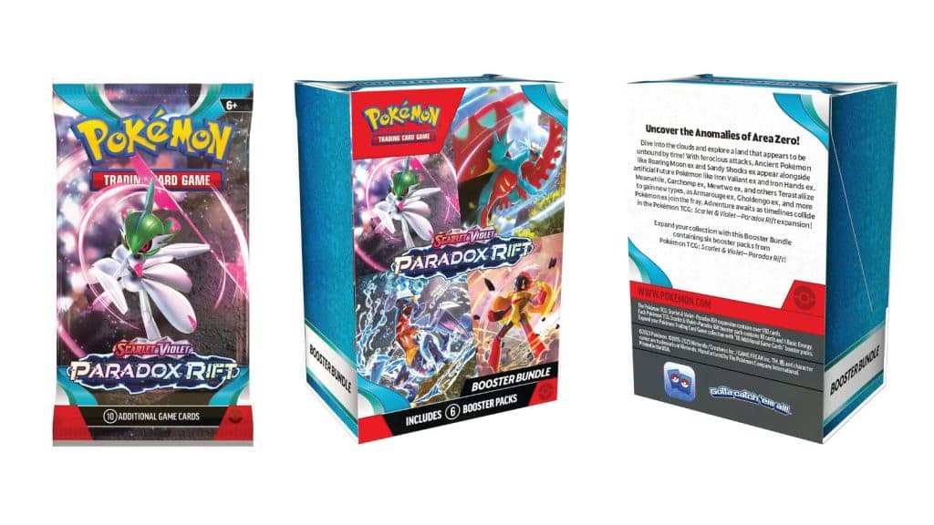 Paradox rift blister pack and booster bundle boxes side by side