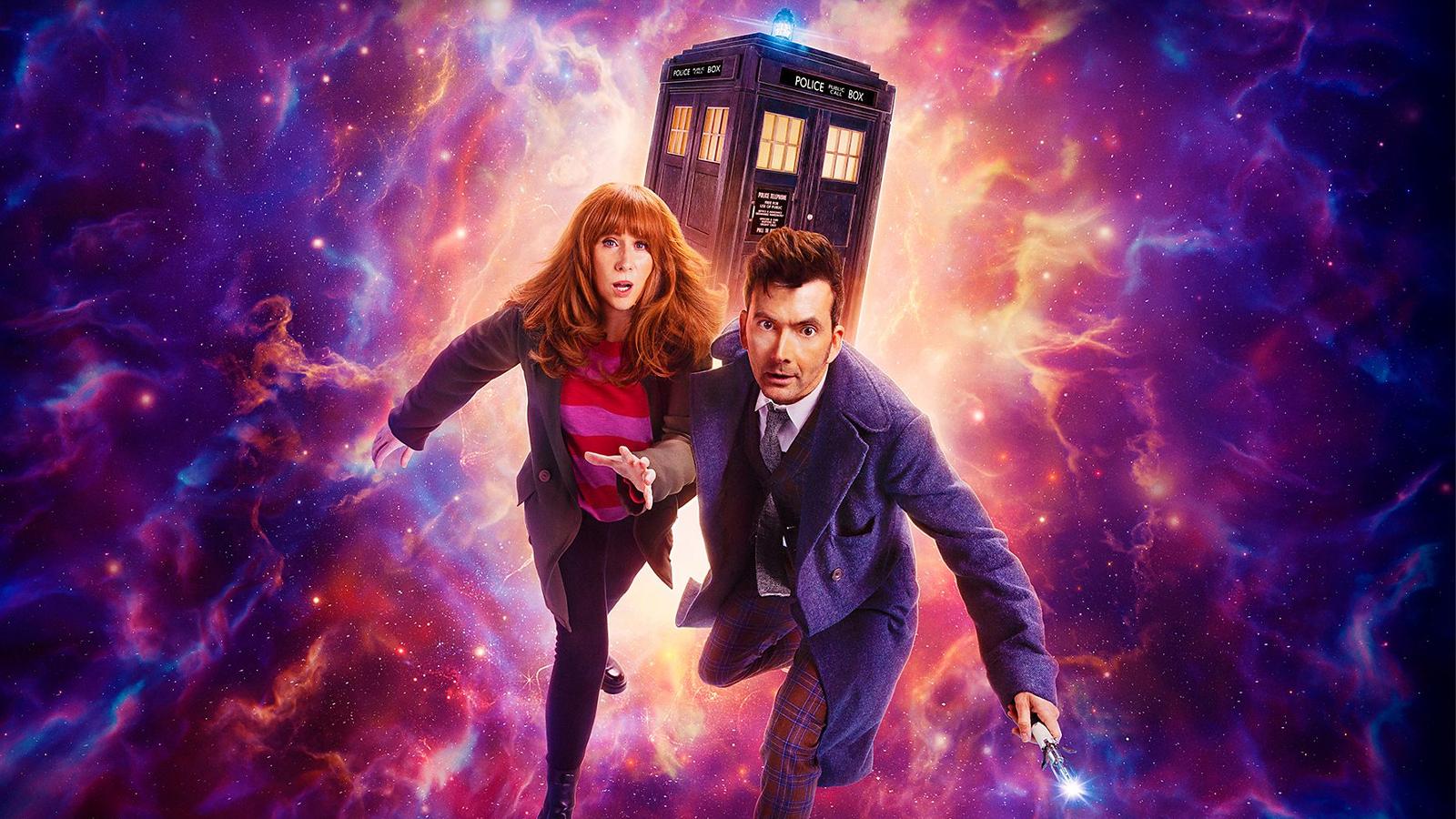 The Fourteenth Doctor and Donna Noble in a publicity still for the Doctor Who 60th anniversary specials.