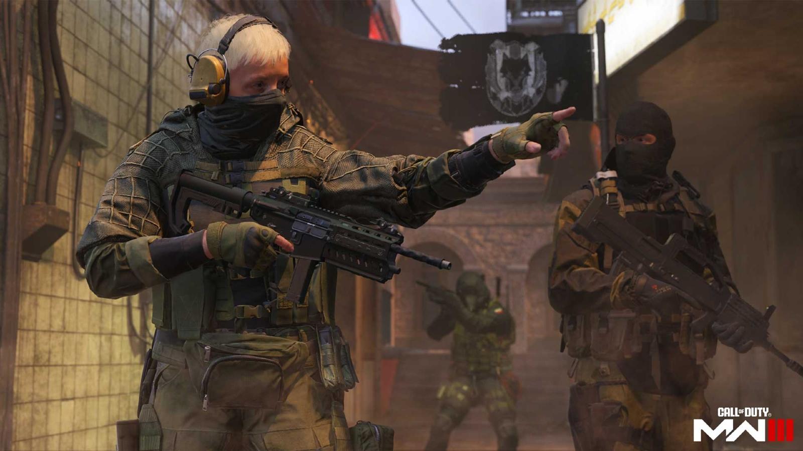 Modern Warfare 3 operators pointing