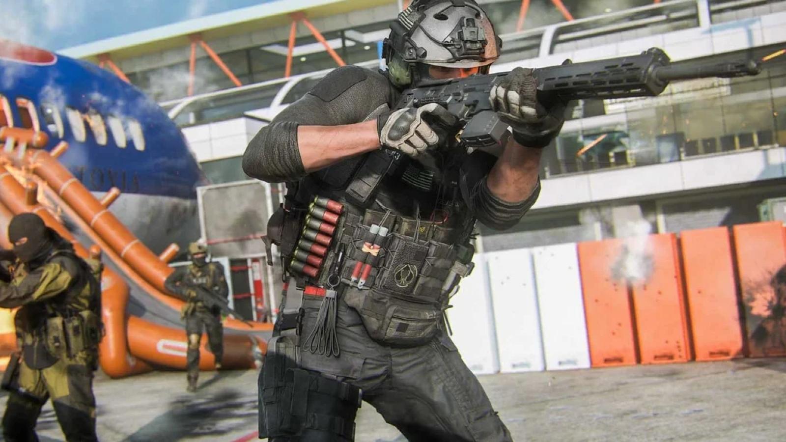 Modern Warfare 3 operator aiming down sights on Terminal map