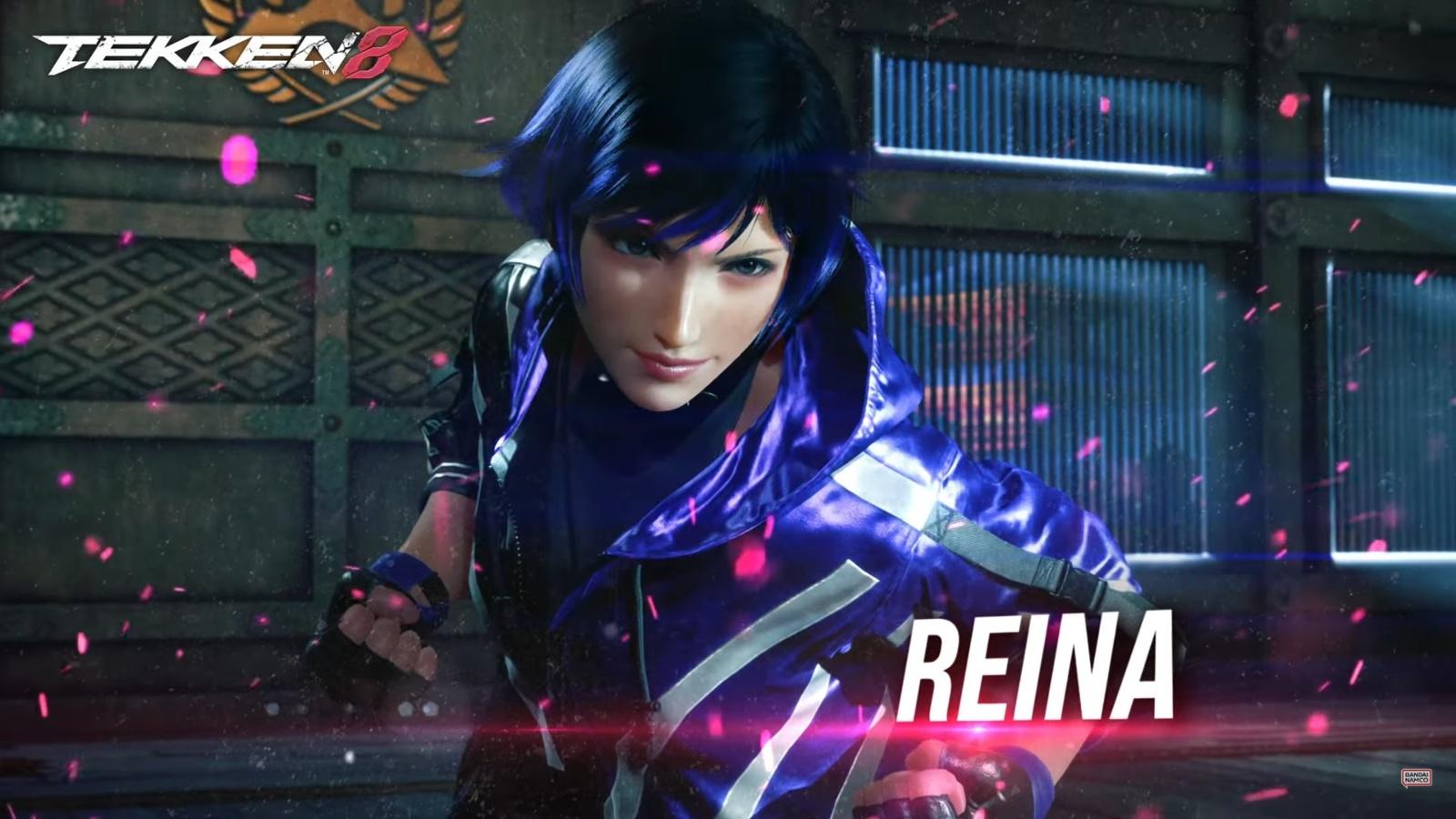 A screenshot of Reina from Tekken 8