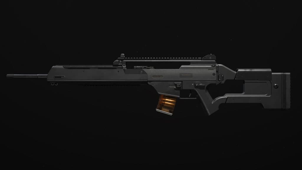 DM56 marksman rifle in MW3's gunsmith preview with no UI.